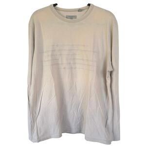 Ted Baker Textured Tan Shirt Long Sleeve Comfort Tee Lightweight Shirt Mens XL